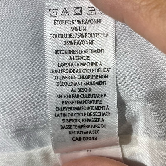 Joie NWT Chambray Blue & White Vertical Stripes Size 10 - Picture 11 of 11